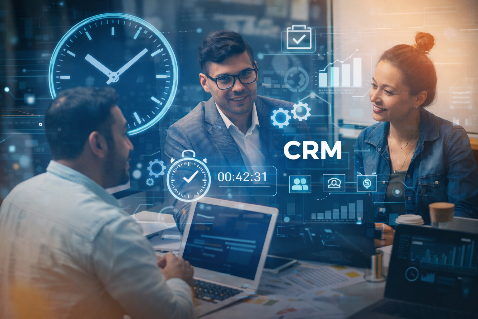 ALT = [экономия времени с CRM]